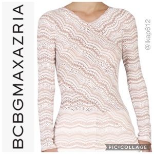 🌟NWT🌟BCBGMaxazria Hilary Long Sleeve Lace Top